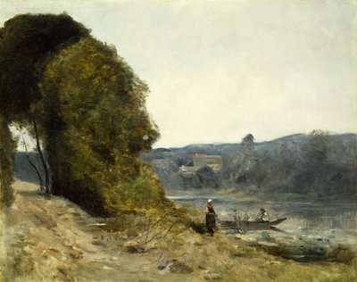 La partida del barquero de Jean Baptiste Camille Corot